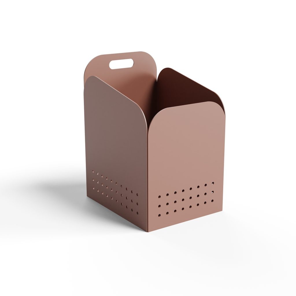 Metal trash can