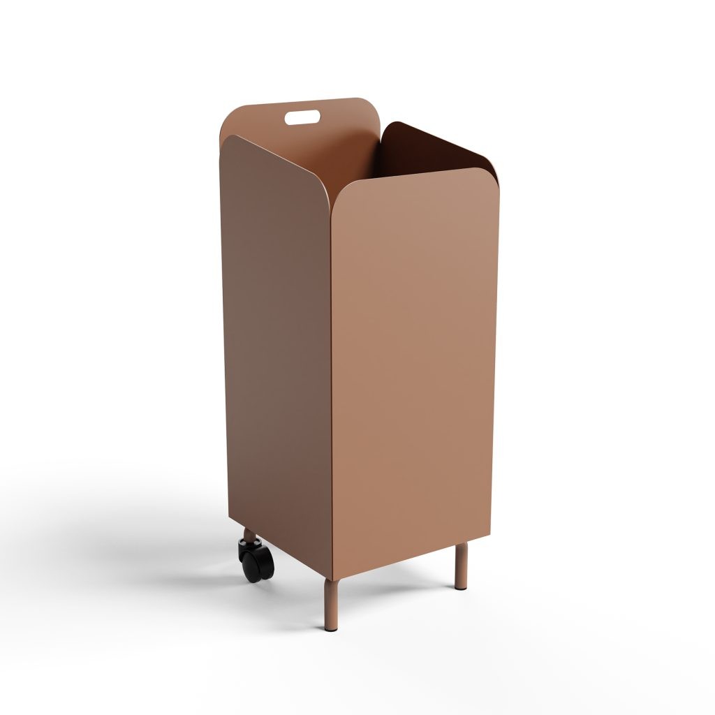 Metal trash can