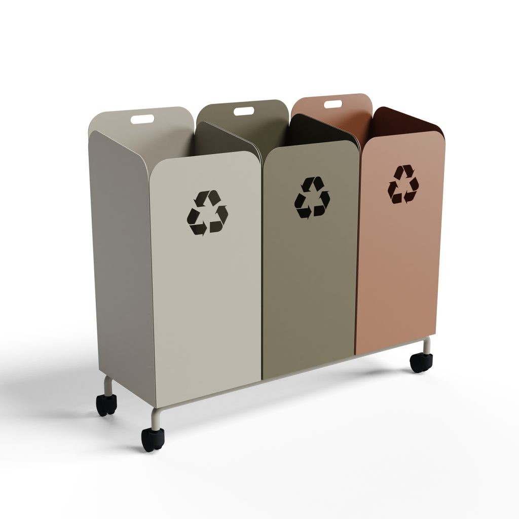 Metal recyclin bin
